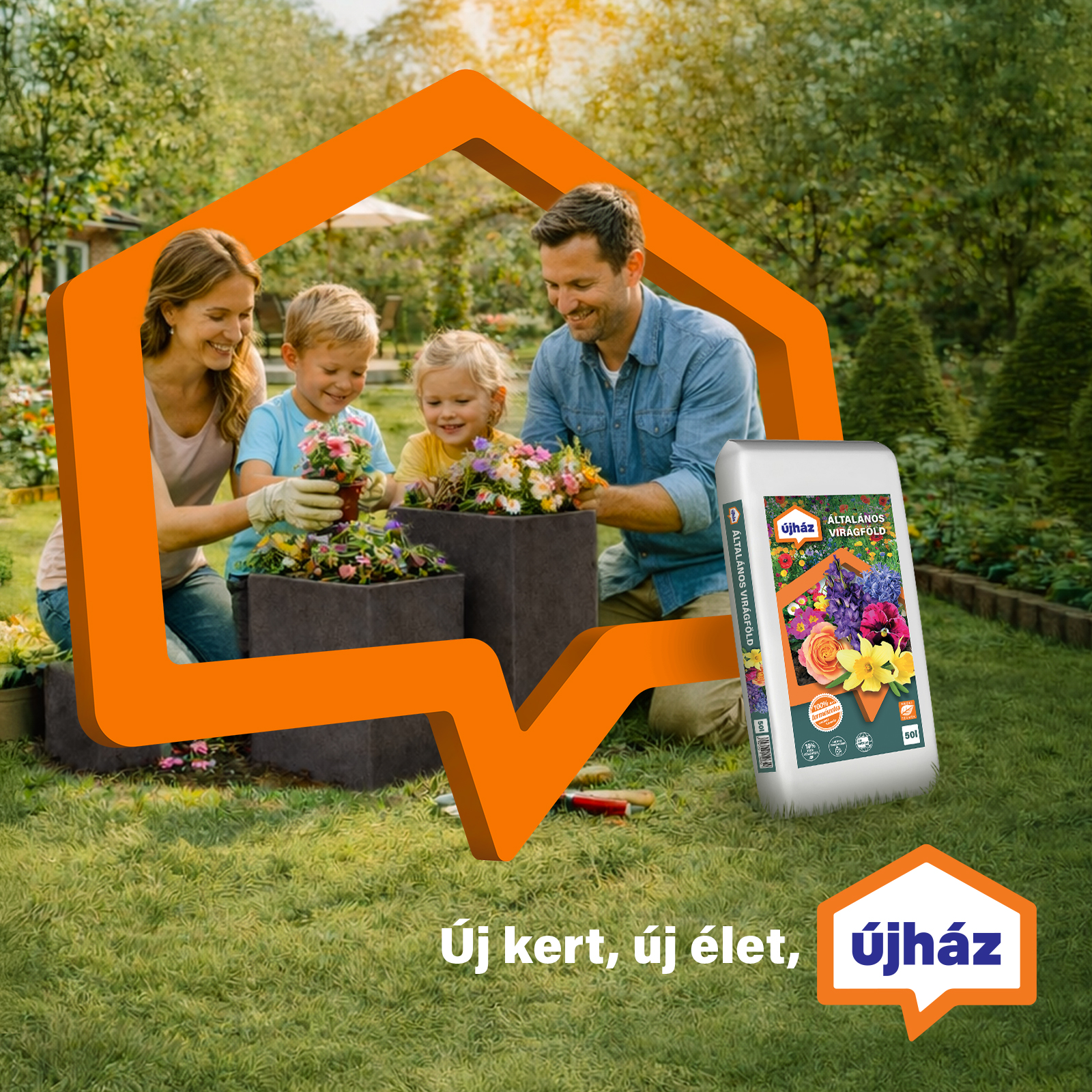 Általános virágföld kertfelújításhoz, virág átültetéshez