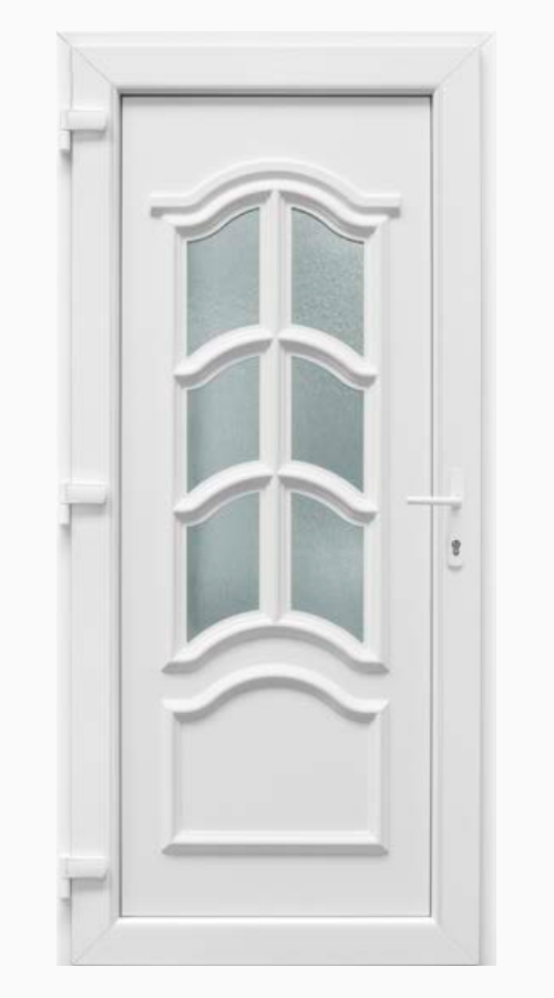 Deli Home Exclusive Korzika fehér PVC bejárati ajtó 98x208 cm méretben