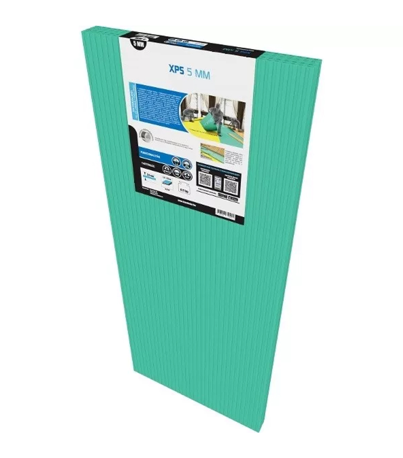 XPS lépéshanggátló alátétlemez 5 mm vastagságban padlókiegyenlítéshez